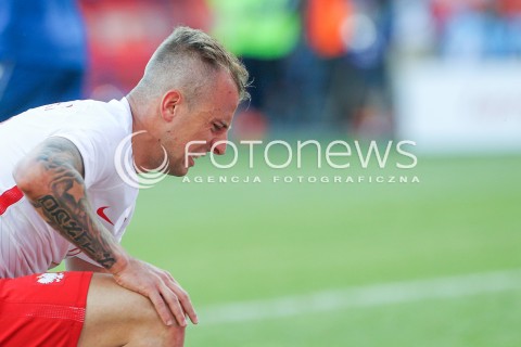  06.06.2016 KRAKOW REPREZENTACJA <br />MECZ TOWARZYSKI POLSKA - LITWA <br />( FRIENDLY MATCH POLAND - LITHUANIA ) <br />N/Z KAMIL GROSICKI BOL URAZ KONTUZJA EMOCJE SYLWETKA <br /> 