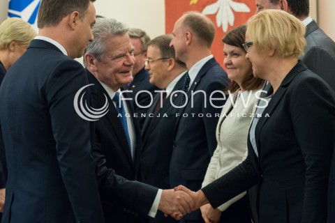  17.06.2016 WARSZAWA <br /> WIZYTA PREZYDENTA REPUBLIKI FEDERALNEJ NIEMIEC W POLSCE<br /> CEREMONIA PRZYWITANIA W PALACU PREZYDENCKIM <br /> N/Z <br /> PREZYDENT RFN JOACHIM GAUCK<br />  