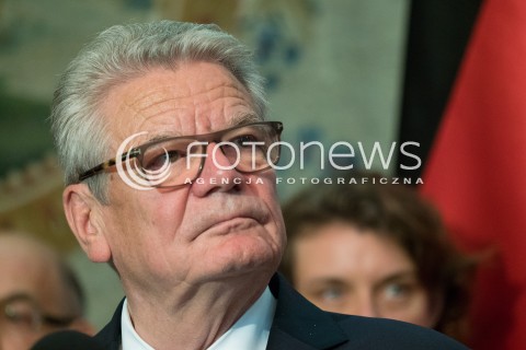  17.06.2016 WARSZAWA <br /> WIZYTA PREZYDENTA REPUBLIKI FEDERALNEJ NIEMIEC W POLSCE<br /> INAUGURACJA POLSKO NIEMIECKIEJ GRUPY REFLEKSYJNEJ <br /> N/Z PREZYDENT RFN JOACHIM GAUCK<br />  