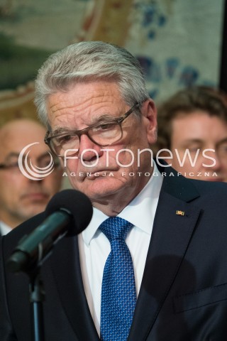  17.06.2016 WARSZAWA <br /> WIZYTA PREZYDENTA REPUBLIKI FEDERALNEJ NIEMIEC W POLSCE<br /> INAUGURACJA POLSKO NIEMIECKIEJ GRUPY REFLEKSYJNEJ <br /> N/Z PREZYDENT RFN JOACHIM GAUCK<br />  