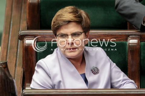  22.06.2016 WARSZAWA SEJM<br />POSIEDZENIE SEJMU RP<br />N/Z PREMIER BEATA SZYDLO<br /> 