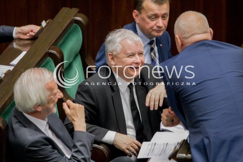  22.06.2016 WARSZAWA SEJM<br />POSIEDZENIE SEJMU RP<br />N/Z JAROSLAW KACZYNSKI MARIUSZ BLASZCZAK RYSZARD TERLECKI RADOSC USMIECH<br /> 