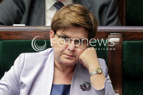  22.06.2016 WARSZAWA SEJM<br />POSIEDZENIE SEJMU RP<br />N/Z PREMIER BEATA SZYDLO<br /> 