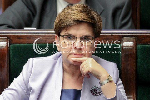  22.06.2016 WARSZAWA SEJM<br />POSIEDZENIE SEJMU RP<br />N/Z PREMIER BEATA SZYDLO<br /> 