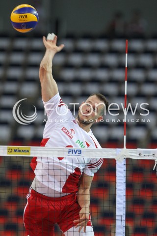  24.06.2016 LODZ <br />SIATKOWKA MEZCZYZN LIGA SWIATOWA 2016 <br />FIVB VOLLEYBALL WORLD LEAGUE 2016 <br />MECZ POLSKA - ARGENTYNA ( Poland - Argentina ) <br />N/Z BARTOSZ KUREK SYLWETKA ATAK<br /> 