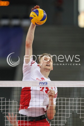  24.06.2016 LODZ <br />SIATKOWKA MEZCZYZN LIGA SWIATOWA 2016 <br />FIVB VOLLEYBALL WORLD LEAGUE 2016 <br />MECZ POLSKA - ARGENTYNA ( Poland - Argentina ) <br />N/Z MATEUSZ BIENIEK SYLWETKA ATAK<br /> 