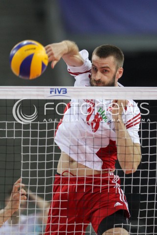  24.06.2016 LODZ <br />SIATKOWKA MEZCZYZN LIGA SWIATOWA 2016 <br />FIVB VOLLEYBALL WORLD LEAGUE 2016 <br />MECZ POLSKA - ARGENTYNA ( Poland - Argentina ) <br />N/Z MARCIN MOZDZONEK SYLWETKA ATAK<br /> 