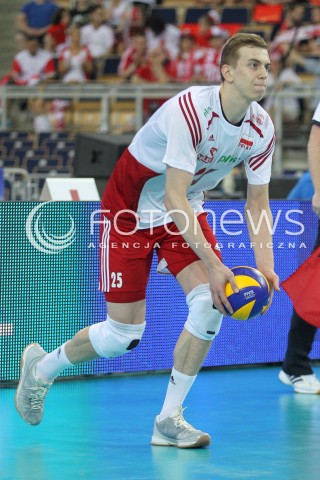  24.06.2016 LODZ <br />SIATKOWKA MEZCZYZN LIGA SWIATOWA 2016 <br />FIVB VOLLEYBALL WORLD LEAGUE 2016 <br />MECZ POLSKA - ARGENTYNA ( Poland - Argentina ) <br />N/Z ARTUR SZALPUK SYLWETKA <br /> 