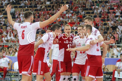  24.06.2016 LODZ <br />SIATKOWKA MEZCZYZN LIGA SWIATOWA 2016 <br />FIVB VOLLEYBALL WORLD LEAGUE 2016 <br />MECZ POLSKA - ARGENTYNA ( Poland - Argentina ) <br />N/Z BARTOSZ KUREK RAFAL BUSZEK PAWEL ZATORSKI ARTUR SZALPUK PIOTR NOWAKOWSKI GRZEGORZ LOMACZ<br /> 