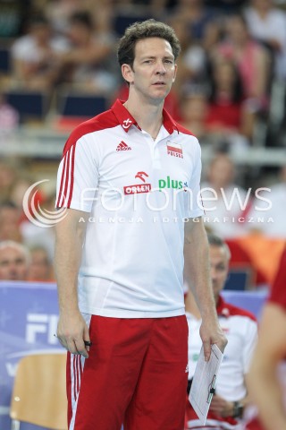  24.06.2016 LODZ <br />SIATKOWKA MEZCZYZN LIGA SWIATOWA 2016 <br />FIVB VOLLEYBALL WORLD LEAGUE 2016 <br />MECZ POLSKA - ARGENTYNA ( Poland - Argentina ) <br />N/Z STEPHANE ANTIGA - I TRENER ( HEAD COACH ) SYLWETKA <br /> 