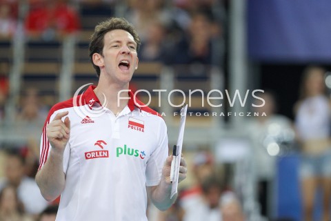  24.06.2016 LODZ <br />SIATKOWKA MEZCZYZN LIGA SWIATOWA 2016 <br />FIVB VOLLEYBALL WORLD LEAGUE 2016 <br />MECZ POLSKA - ARGENTYNA ( Poland - Argentina ) <br />N/Z STEPHANE ANTIGA - I TRENER ( HEAD COACH ) SYLWETKA RADOSC EMOCJE <br /> 