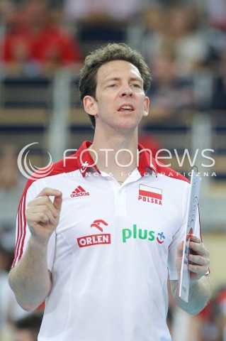  24.06.2016 LODZ <br />SIATKOWKA MEZCZYZN LIGA SWIATOWA 2016 <br />FIVB VOLLEYBALL WORLD LEAGUE 2016 <br />MECZ POLSKA - ARGENTYNA ( Poland - Argentina ) <br />N/Z STEPHANE ANTIGA - I TRENER ( HEAD COACH ) SYLWETKA RADOSC EMOCJE <br /> 