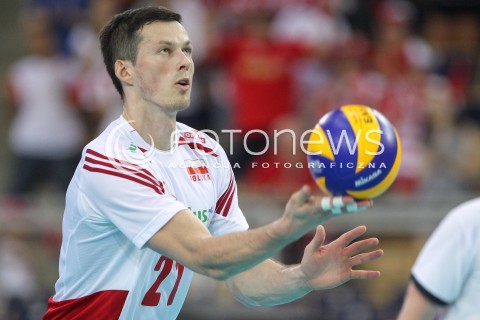  24.06.2016 LODZ <br />SIATKOWKA MEZCZYZN LIGA SWIATOWA 2016 <br />FIVB VOLLEYBALL WORLD LEAGUE 2016 <br />MECZ POLSKA - ARGENTYNA ( Poland - Argentina ) <br />N/Z RAFAL BUSZEK SYLWETKA <br /> 