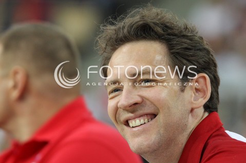  25.06.2016 LODZ <br />SIATKOWKA MEZCZYZN LIGA SWIATOWA 2016 <br />FIVB VOLLEYBALL WORLD LEAGUE 2016 <br />MECZ POLSKA - ROSJA ( Poland - Russia ) <br />N/Z STEPHANE ANTIGA - I TRENER ( HEAD COACH ) SYLWETKA RADOSC EMOCJE <br /> 