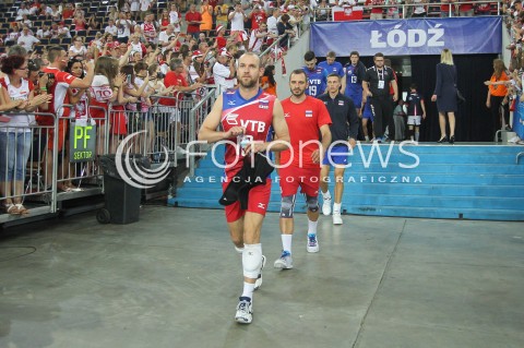 25.06.2016 LODZ <br />SIATKOWKA MEZCZYZN LIGA SWIATOWA 2016 <br />FIVB VOLLEYBALL WORLD LEAGUE 2016 <br />MECZ POLSKA - ROSJA ( Poland - Russia ) <br />N/Z ALEXEY VERBOV SYLWETKA <br /> 