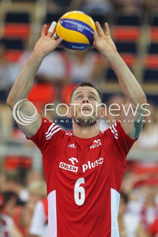  25.06.2016 LODZ <br />SIATKOWKA MEZCZYZN LIGA SWIATOWA 2016 <br />FIVB VOLLEYBALL WORLD LEAGUE 2016 <br />MECZ POLSKA - ROSJA ( Poland - Russia ) <br />N/Z BARTOSZ KUREK SYLWETKA <br /> 