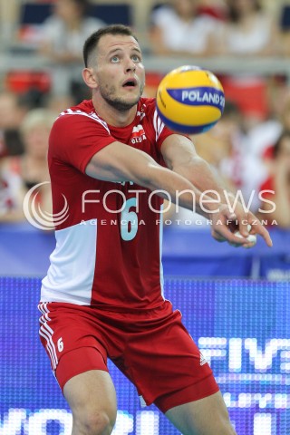  25.06.2016 LODZ <br />SIATKOWKA MEZCZYZN LIGA SWIATOWA 2016 <br />FIVB VOLLEYBALL WORLD LEAGUE 2016 <br />MECZ POLSKA - ROSJA ( Poland - Russia ) <br />N/Z BARTOSZ KUREK SYLWETKA <br /> 