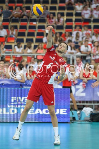  25.06.2016 LODZ <br />SIATKOWKA MEZCZYZN LIGA SWIATOWA 2016 <br />FIVB VOLLEYBALL WORLD LEAGUE 2016 <br />MECZ POLSKA - ROSJA ( Poland - Russia ) <br />N/Z BARTOSZ KUREK SYLWETKA <br /> 