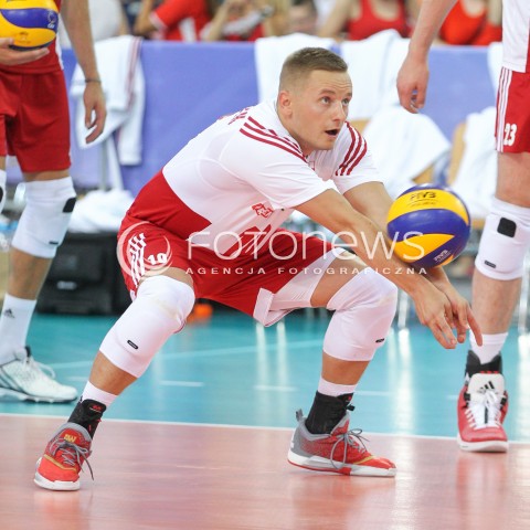  25.06.2016 LODZ <br />SIATKOWKA MEZCZYZN LIGA SWIATOWA 2016 <br />FIVB VOLLEYBALL WORLD LEAGUE 2016 <br />MECZ POLSKA - ROSJA ( Poland - Russia ) <br />N/Z PAWEL ZATORSKI SYLWETKA <br /> 