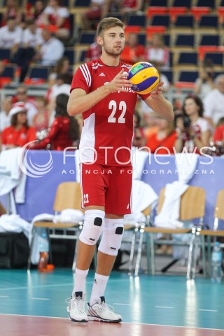  25.06.2016 LODZ <br />SIATKOWKA MEZCZYZN LIGA SWIATOWA 2016 <br />FIVB VOLLEYBALL WORLD LEAGUE 2016 <br />MECZ POLSKA - ROSJA ( Poland - Russia ) <br />N/Z BARTOSZ BEDNORZ SYLWETKA <br /> 