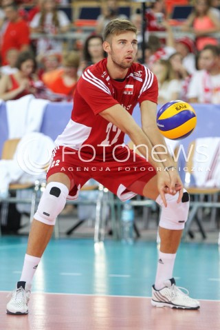 25.06.2016 LODZ <br />SIATKOWKA MEZCZYZN LIGA SWIATOWA 2016 <br />FIVB VOLLEYBALL WORLD LEAGUE 2016 <br />MECZ POLSKA - ROSJA ( Poland - Russia ) <br />N/Z BARTOSZ BEDNORZ SYLWETKA <br /> 