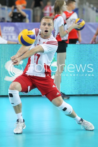  25.06.2016 LODZ <br />SIATKOWKA MEZCZYZN LIGA SWIATOWA 2016 <br />FIVB VOLLEYBALL WORLD LEAGUE 2016 <br />MECZ POLSKA - ROSJA ( Poland - Russia ) <br />N/Z PAWEL ZATORSKI SYLWETKA <br /> 