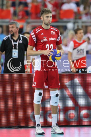  25.06.2016 LODZ <br />SIATKOWKA MEZCZYZN LIGA SWIATOWA 2016 <br />FIVB VOLLEYBALL WORLD LEAGUE 2016 <br />MECZ POLSKA - ROSJA ( Poland - Russia ) <br />N/Z BARTOSZ BEDNORZ SYLWETKA <br /> 