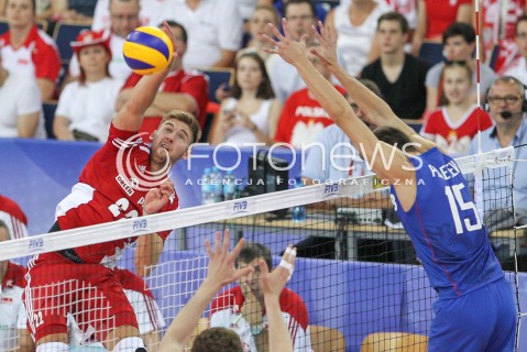  25.06.2016 LODZ <br />SIATKOWKA MEZCZYZN LIGA SWIATOWA 2016 <br />FIVB VOLLEYBALL WORLD LEAGUE 2016 <br />MECZ POLSKA - ROSJA ( Poland - Russia ) <br />N/Z BARTOSZ BEDNORZ <br /> 