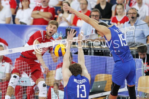  25.06.2016 LODZ <br />SIATKOWKA MEZCZYZN LIGA SWIATOWA 2016 <br />FIVB VOLLEYBALL WORLD LEAGUE 2016 <br />MECZ POLSKA - ROSJA ( Poland - Russia ) <br />N/Z BARTOSZ BEDNORZ <br /> 