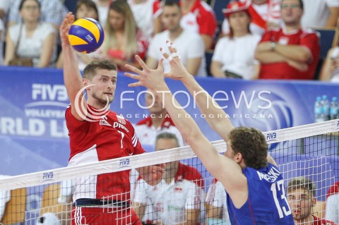  25.06.2016 LODZ <br />SIATKOWKA MEZCZYZN LIGA SWIATOWA 2016 <br />FIVB VOLLEYBALL WORLD LEAGUE 2016 <br />MECZ POLSKA - ROSJA ( Poland - Russia ) <br />N/Z PIOTR NOWAKOWSKI <br /> 