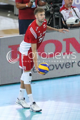  25.06.2016 LODZ <br />SIATKOWKA MEZCZYZN LIGA SWIATOWA 2016 <br />FIVB VOLLEYBALL WORLD LEAGUE 2016 <br />MECZ POLSKA - ROSJA ( Poland - Russia ) <br />N/Z BARTOSZ BEDNORZ SYLWETKA <br /> 