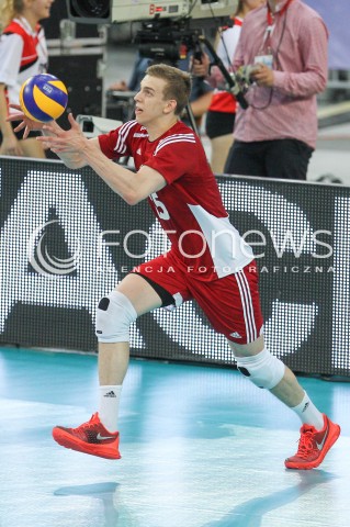  25.06.2016 LODZ <br />SIATKOWKA MEZCZYZN LIGA SWIATOWA 2016 <br />FIVB VOLLEYBALL WORLD LEAGUE 2016 <br />MECZ POLSKA - ROSJA ( Poland - Russia ) <br />N/Z ARTUR SZALPUK SYLWETKA <br /> 