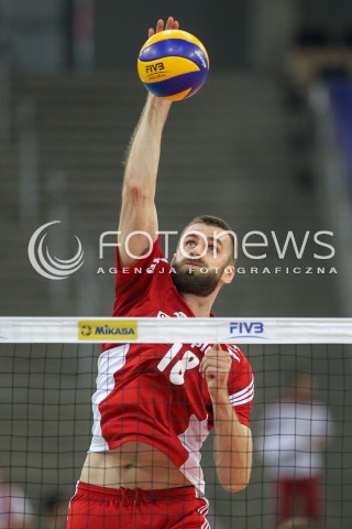  25.06.2016 LODZ <br />SIATKOWKA MEZCZYZN LIGA SWIATOWA 2016 <br />FIVB VOLLEYBALL WORLD LEAGUE 2016 <br />MECZ POLSKA - ROSJA ( Poland - Russia ) <br />N/Z MARCIN MOZDZONEK SYLWETKA ATAK<br /> 