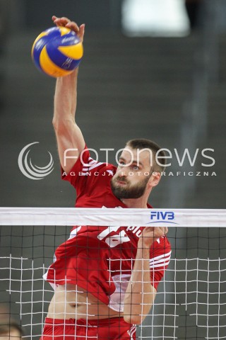  25.06.2016 LODZ <br />SIATKOWKA MEZCZYZN LIGA SWIATOWA 2016 <br />FIVB VOLLEYBALL WORLD LEAGUE 2016 <br />MECZ POLSKA - ROSJA ( Poland - Russia ) <br />N/Z MARCIN MOZDZONEK SYLWETKA ATAK <br /> 
