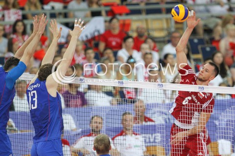  25.06.2016 LODZ <br />SIATKOWKA MEZCZYZN LIGA SWIATOWA 2016 <br />FIVB VOLLEYBALL WORLD LEAGUE 2016 <br />MECZ POLSKA - ROSJA ( Poland - Russia ) <br />N/Z BARTOSZ KUREK <br /> 