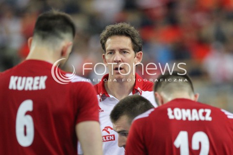  25.06.2016 LODZ <br />SIATKOWKA MEZCZYZN LIGA SWIATOWA 2016 <br />FIVB VOLLEYBALL WORLD LEAGUE 2016 <br />MECZ POLSKA - ROSJA ( Poland - Russia ) <br />N/Z STEPHANE ANTIGA - I TRENER ( HEAD COACH ) <br /> 