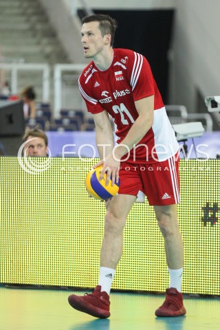  25.06.2016 LODZ <br />SIATKOWKA MEZCZYZN LIGA SWIATOWA 2016 <br />FIVB VOLLEYBALL WORLD LEAGUE 2016 <br />MECZ POLSKA - ROSJA ( Poland - Russia ) <br />N/Z RAFAL BUSZEK SYLWETKA <br /> 
