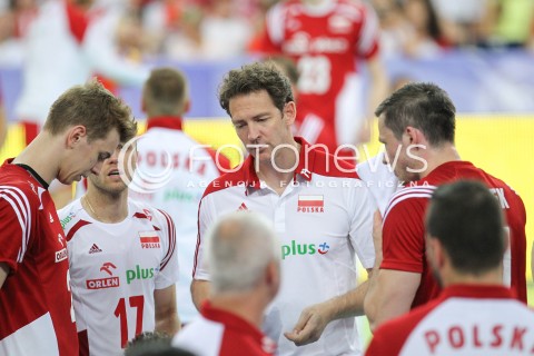  25.06.2016 LODZ <br />SIATKOWKA MEZCZYZN LIGA SWIATOWA 2016 <br />FIVB VOLLEYBALL WORLD LEAGUE 2016 <br />MECZ POLSKA - ROSJA ( Poland - Russia ) <br />N/Z STEPHANE ANTIGA - I TRENER ( HEAD COACH ) <br /> 