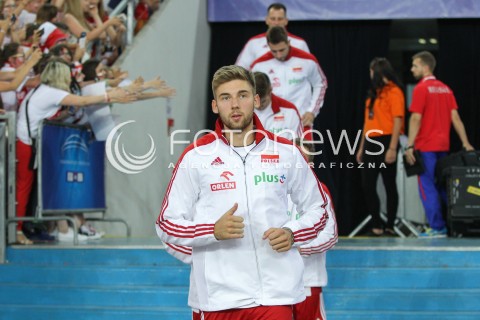  26.06.2016 LODZ <br />SIATKOWKA MEZCZYZN LIGA SWIATOWA 2016 <br />FIVB VOLLEYBALL WORLD LEAGUE 2016 <br />MECZ POLSKA - FRANCJA ( Poland - France ) <br />N/Z BARTOSZ BEDNORZ SYLWETKA <br /> 