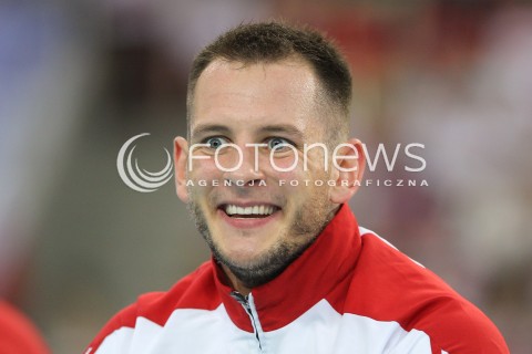  26.06.2016 LODZ <br />SIATKOWKA MEZCZYZN LIGA SWIATOWA 2016 <br />FIVB VOLLEYBALL WORLD LEAGUE 2016 <br />MECZ POLSKA - FRANCJA ( Poland - France ) <br />N/Z BARTOSZ KUREK SYLWETKA RADOSC EMOCJE <br /> 