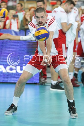  26.06.2016 LODZ <br />SIATKOWKA MEZCZYZN LIGA SWIATOWA 2016 <br />FIVB VOLLEYBALL WORLD LEAGUE 2016 <br />MECZ POLSKA - FRANCJA ( Poland - France ) <br />N/Z DAWID KONARSKI SYLWETKA <br /> 
