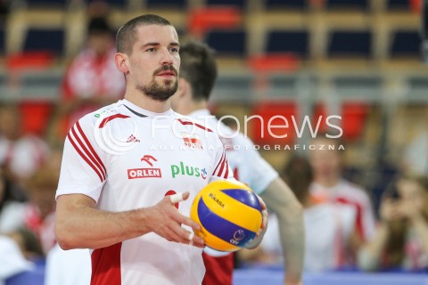  26.06.2016 LODZ <br />SIATKOWKA MEZCZYZN LIGA SWIATOWA 2016 <br />FIVB VOLLEYBALL WORLD LEAGUE 2016 <br />MECZ POLSKA - FRANCJA ( Poland - France ) <br />N/Z DAWID KONARSKI SYLWETKA <br /> 