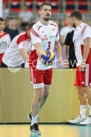  26.06.2016 LODZ <br />SIATKOWKA MEZCZYZN LIGA SWIATOWA 2016 <br />FIVB VOLLEYBALL WORLD LEAGUE 2016 <br />MECZ POLSKA - FRANCJA ( Poland - France ) <br />N/Z DAWID KONARSKI SYLWETKA <br /> 