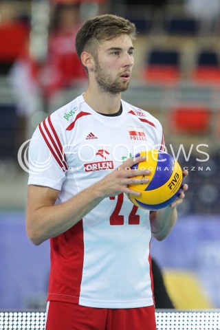  26.06.2016 LODZ <br />SIATKOWKA MEZCZYZN LIGA SWIATOWA 2016 <br />FIVB VOLLEYBALL WORLD LEAGUE 2016 <br />MECZ POLSKA - FRANCJA ( Poland - France ) <br />N/Z BARTOSZ BEDNORZ SYLWETKA <br /> 