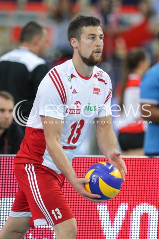  26.06.2016 LODZ <br />SIATKOWKA MEZCZYZN LIGA SWIATOWA 2016 <br />FIVB VOLLEYBALL WORLD LEAGUE 2016 <br />MECZ POLSKA - FRANCJA ( Poland - France ) <br />N/Z MICHAL KUBIAK SYLWETKA <br /> 