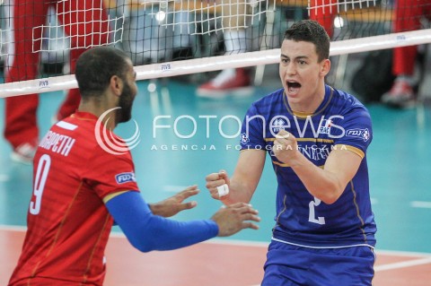  26.06.2016 LODZ <br />SIATKOWKA MEZCZYZN LIGA SWIATOWA 2016 <br />FIVB VOLLEYBALL WORLD LEAGUE 2016 <br />MECZ POLSKA - FRANCJA ( Poland - France ) <br />N/Z JENIA GREBENNIKOV EARVIN NGAPETH RADOSC EMOCJE <br /> 