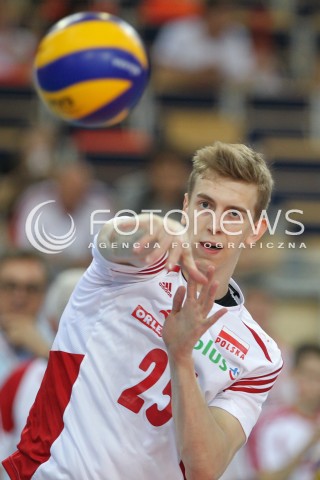  26.06.2016 LODZ <br />SIATKOWKA MEZCZYZN LIGA SWIATOWA 2016 <br />FIVB VOLLEYBALL WORLD LEAGUE 2016 <br />MECZ POLSKA - FRANCJA ( Poland - France ) <br />N/Z ARTUR SZALPUK SYLWETKA <br /> 