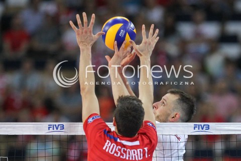  26.06.2016 LODZ <br />SIATKOWKA MEZCZYZN LIGA SWIATOWA 2016 <br />FIVB VOLLEYBALL WORLD LEAGUE 2016 <br />MECZ POLSKA - FRANCJA ( Poland - France ) <br />N/Z BARTOSZ KUREK THIBAULT ROSSARD <br /> 
