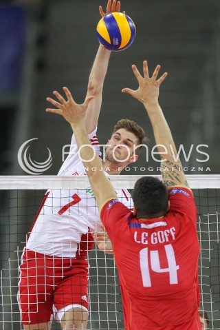  26.06.2016 LODZ <br />SIATKOWKA MEZCZYZN LIGA SWIATOWA 2016 <br />FIVB VOLLEYBALL WORLD LEAGUE 2016 <br />MECZ POLSKA - FRANCJA ( Poland - France ) <br />N/Z KAROL KLOS <br /> 