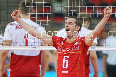  26.06.2016 LODZ <br />SIATKOWKA MEZCZYZN LIGA SWIATOWA 2016 <br />FIVB VOLLEYBALL WORLD LEAGUE 2016 <br />MECZ POLSKA - FRANCJA ( Poland - France ) <br />N/Z BENJAMIN TONIUTTI RADOSC EMOCJE SYLWETKA <br /> 